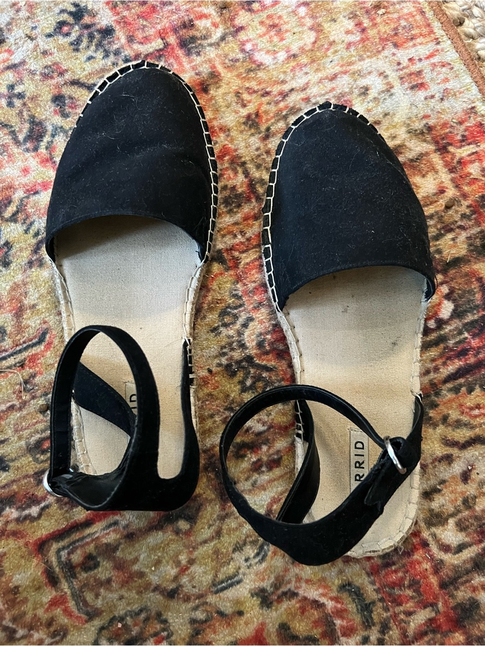 torrid Black Ankle-Strap Espadrille Flats
